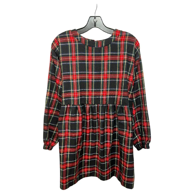 Dress Casual Midi By Collusion In Plaid Pattern, Size: 2 Elegant Maxi-Midi Hybrid Dress