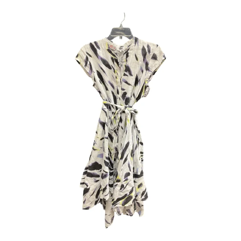 Dress Casual Midi By Dkny In Black & White, Size: S Comfortable Ruched Midi Dress