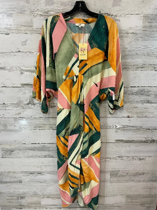 Dress Casual Midi By Entro In Yellow, Size: M Stylish Animal Print Midi Dress