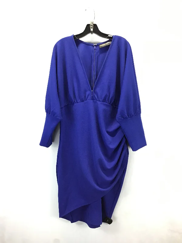 Dress Casual Midi By Gabrielle In Blue, Size: 2x Cozy A-Line Midi Dress