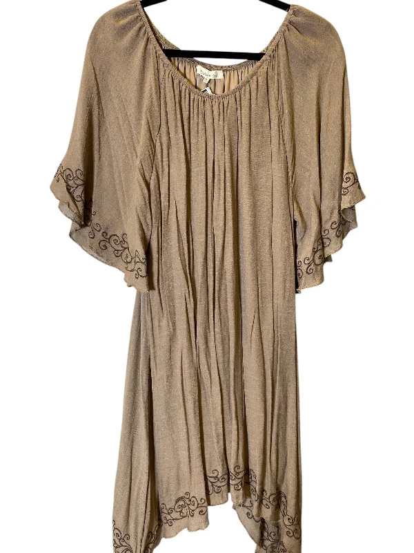 Dress Casual Midi By Indigo Soul In Brown, Size: Xl Fashionable Pencil Midi Dress