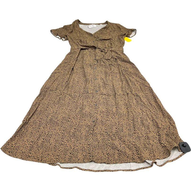 Dress Casual Midi By Loft In Animal Print, Size: S Fashionable Pencil Midi Dress