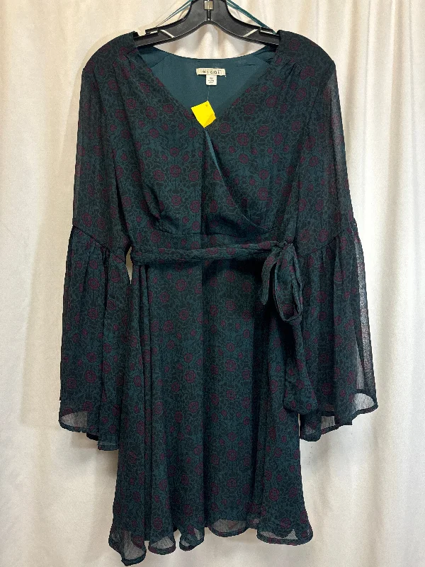 Dress Casual Midi By Miami In Green, Size: M Fashionable Sheer Sleeve Midi Dress