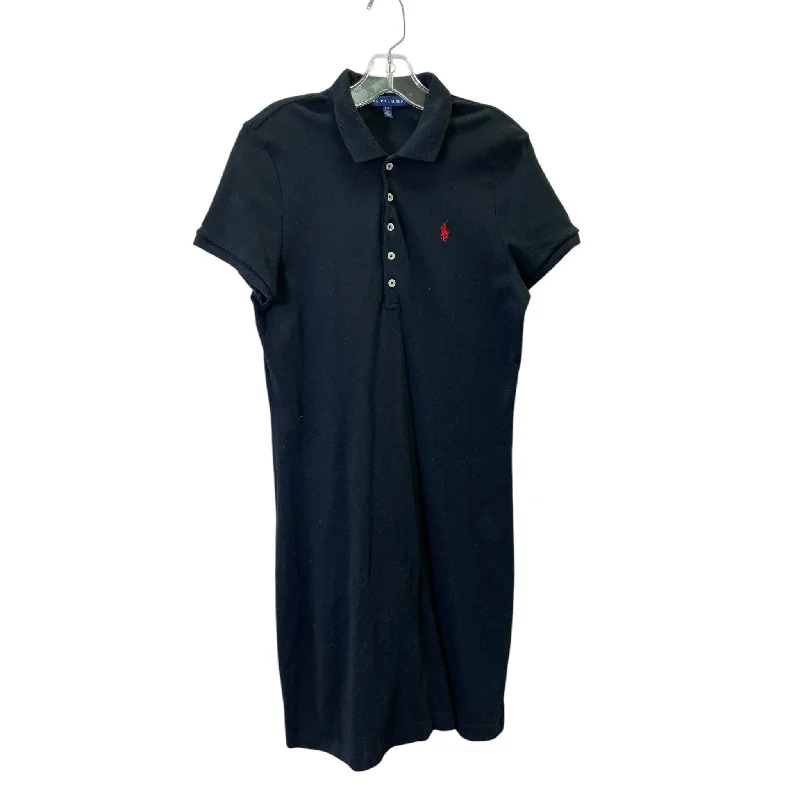 Dress Casual Midi By Ralph Lauren In Black, Size:L Cozy Midi Dress with Pockets