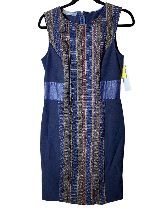 Dress Casual Midi By Sandro In Navy, Size: S Classic Black Midi Dress