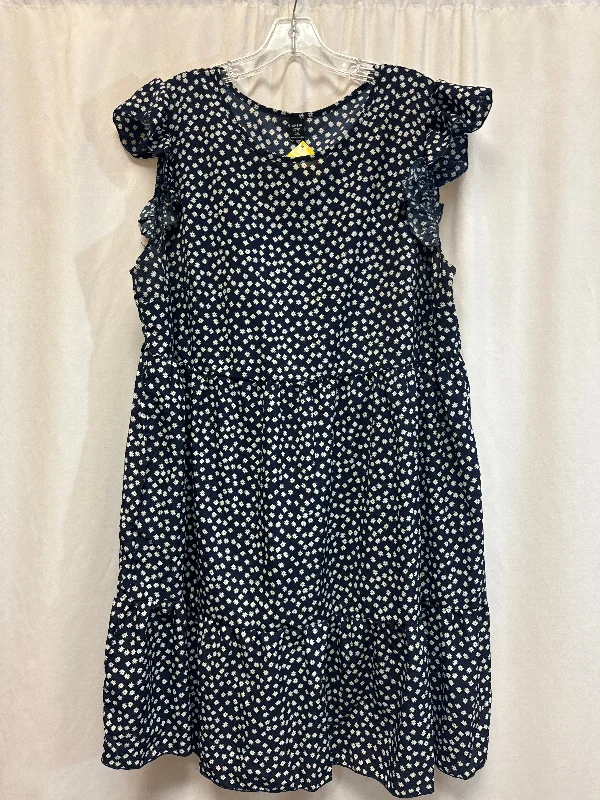 Dress Casual Midi By Shein In Blue, Size: 2x Stylish Button-Up Midi Dress