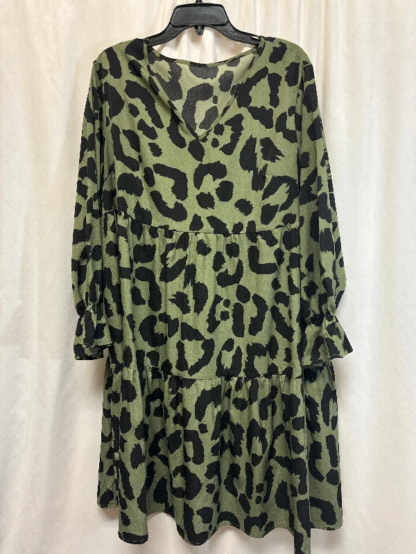 Dress Casual Midi By Shein In Green, Size: 1x Comfortable Empire Waist Midi Dress