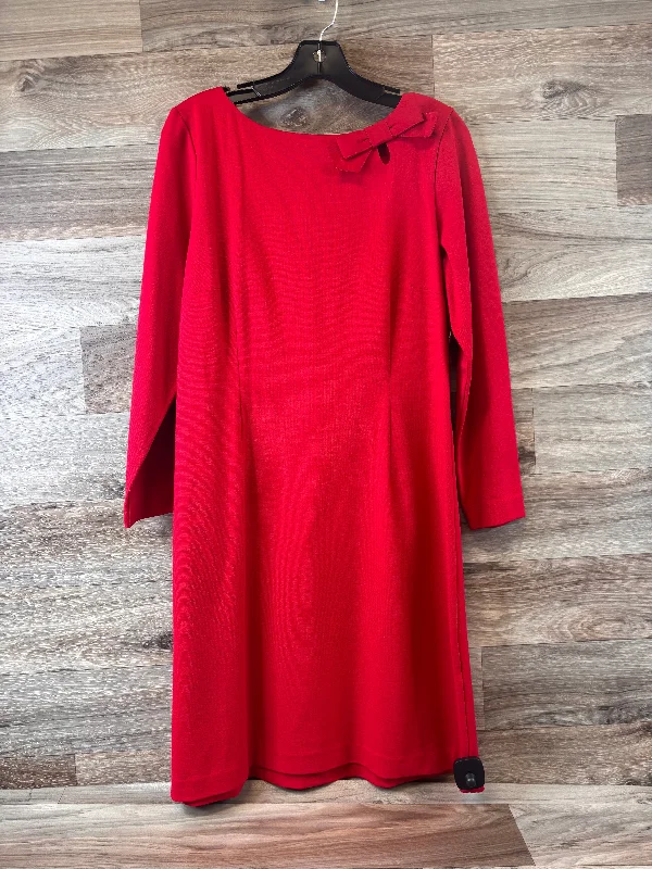 Dress Casual Midi By Talbots In Red, Size: M Fashionable Off-Shoulder Dress Midi