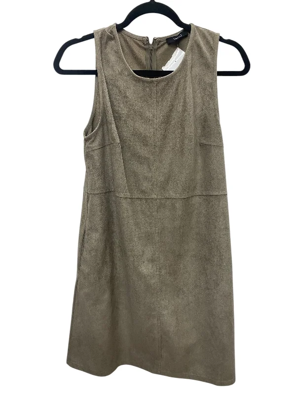 Dress Casual Midi By Very J In Taupe, Size: L Comfortable Floral Print Midi Dress