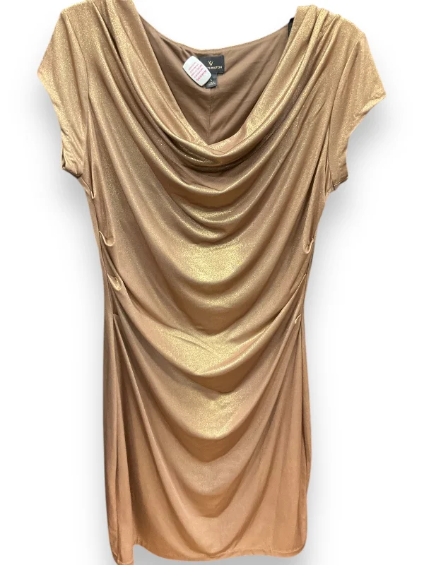Dress Casual Midi By Worthington In Gold, Size: L Trendy Ruffle Hem Midi Dress
