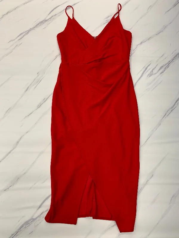 Dress Party Midi By Betsey Johnson, Size: 8 Trendy Off-Shoulder Ruffle Midi Dress