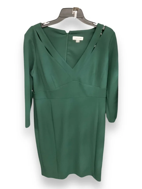 Dress Party Midi By Calvin Klein In Green, Size: 14 Fashionable Wide Leg Midi Dress