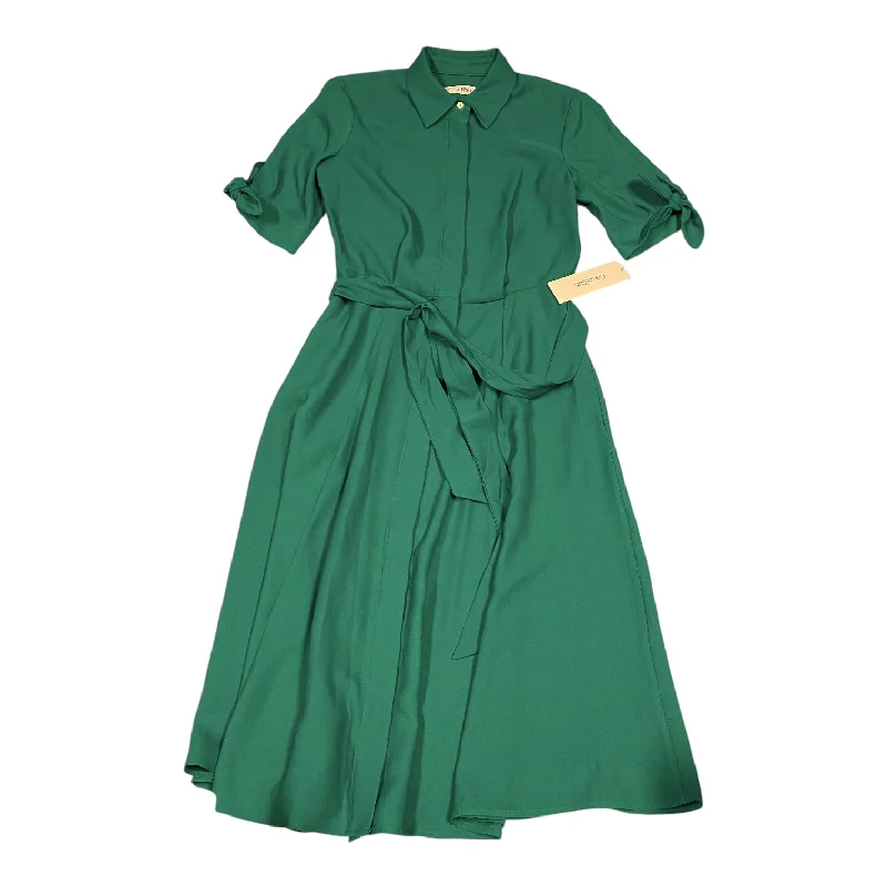 Dress Party Midi By Calvin Klein In Green, Size: 8 Trendy Knit Midi Dress