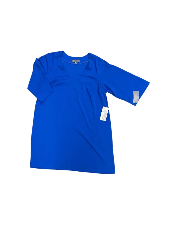 Dress Party Midi By Donna Ricco In Blue, Size: 16 Comfortable Fit-and-Flare Midi Dress