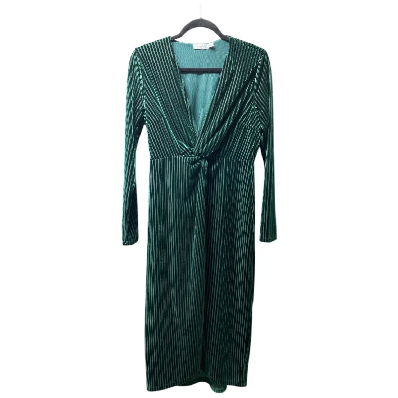 Dress Party Midi By Lush In Green, Size: M Cozy A-Line Midi Dress