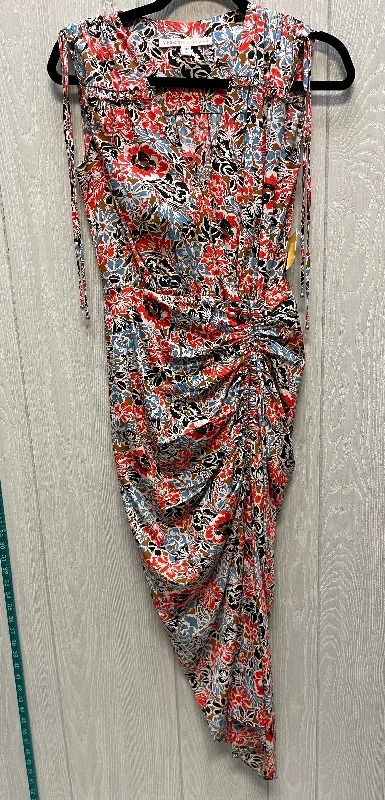 Dress Party Midi By Veronica Beard In Blue & Red, Size:Xs Comfortable Geometric Print Midi Dress