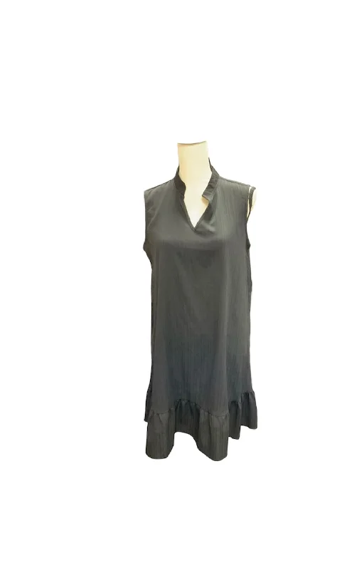 Midi Black Dress S Elegant Satin Button Midi Dress