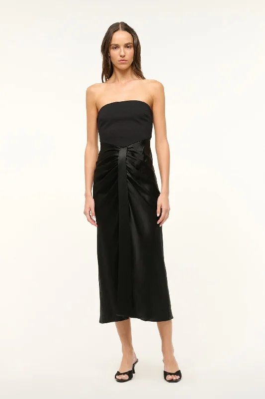 MIDI WAYFARING DRESS | BLACK Comfortable Short Sleeve Midi Dress