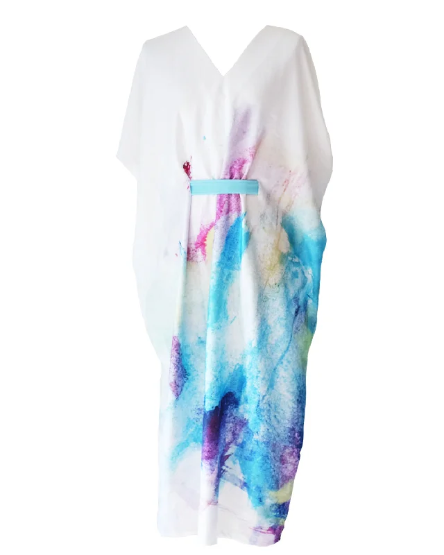 OCEAN Midi Kimono Dress Stylish Silk Midi Dress