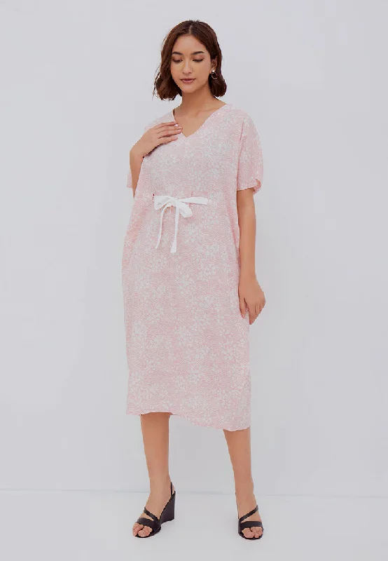 SAKURA さくら BLUSH Midi Kimono Dress BATIK Comfortable Stretch Midi Dress