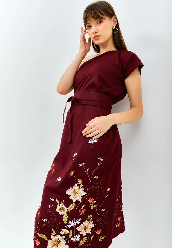 SECRET GARDEN Midi Kimono Dress Trendy Knit Midi Dress