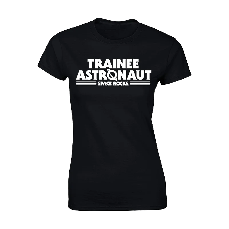Trainee Astronaut Women's T-Shirt - Black-- Handmade Hand-knitted Hand-woven