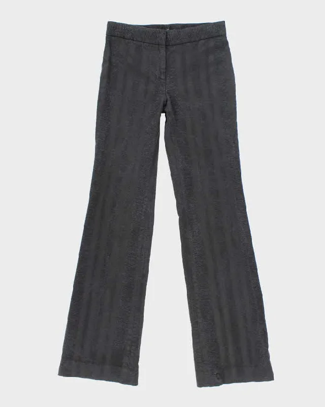 Elie Tahari Black Textured Trousers - W26 L31 Trousers Winter Warm
