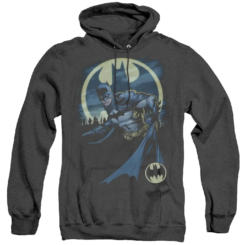 Dc Batman Heed The Call - Heather Pullover Hoodie Scalloped Neck Pullover