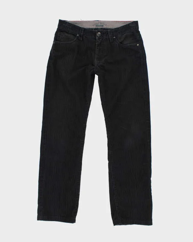 Vintage Y2k 00s Mexx Black Cord Trousers - W31 L31 Trousers Sale Discount