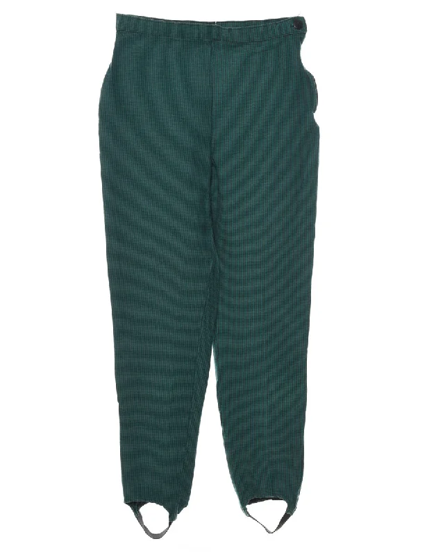 Dogtooth Trousers - W28 L26 Skinny Trousers Denim Stretchy