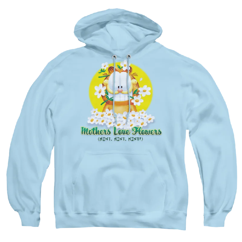 Garfield Mothers Love Flowers - Pullover Hoodie Button Front Sweater