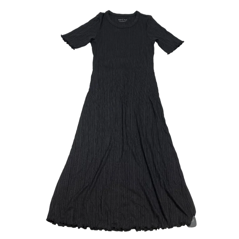 Dress Casual Midi By Everlane In Black, Size: L Comfortable Adjustable Strap Midi Dress