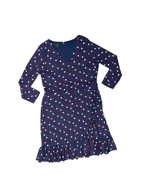Dress Casual Midi By Talbots In Navy, Size: Xl Stylish Silk Midi Dress